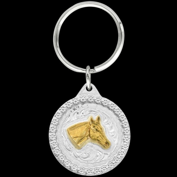 Gold Horse Head Right Keychain +$9.97